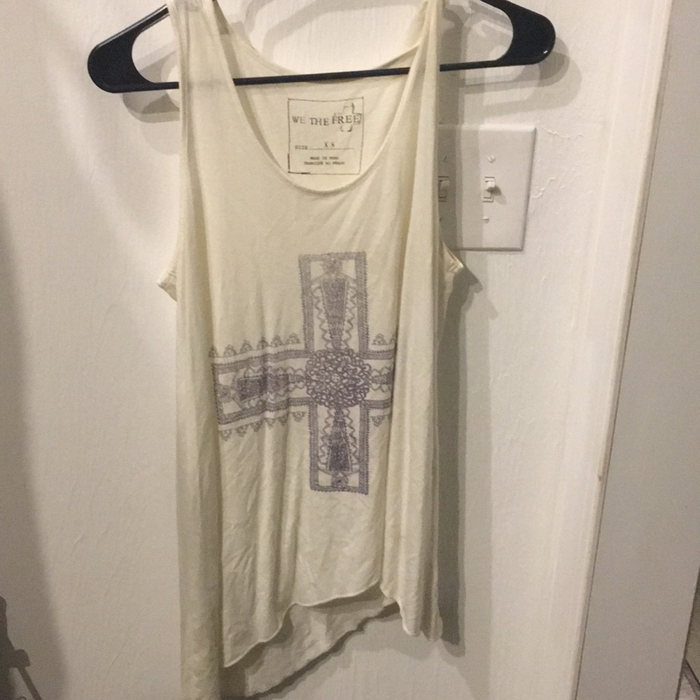 Asymmetrical cross tank top